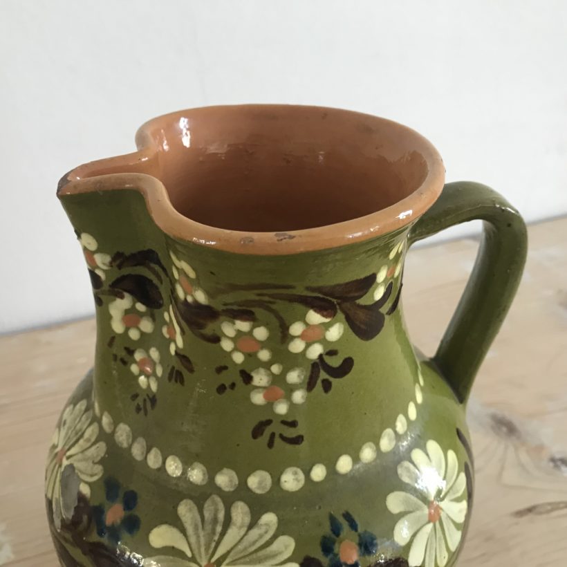 Antique Pitcher with flowers - Trela Tinos