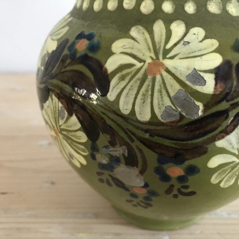 Antique Pitcher with flowers - Trela Tinos