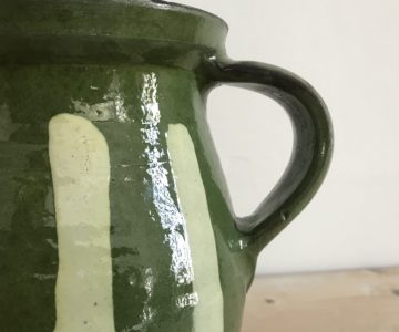 Antique Pitcher with white stripes - Trela Tinos