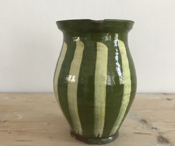 Antique Pitcher with white stripes - Trela Tinos